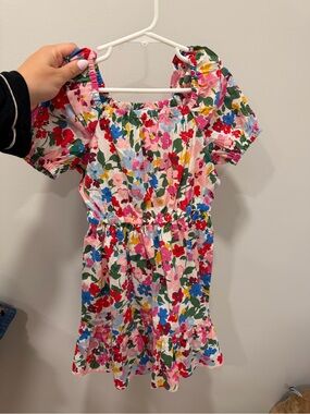 JCrew Girls Floral Puff Sleeve Dress